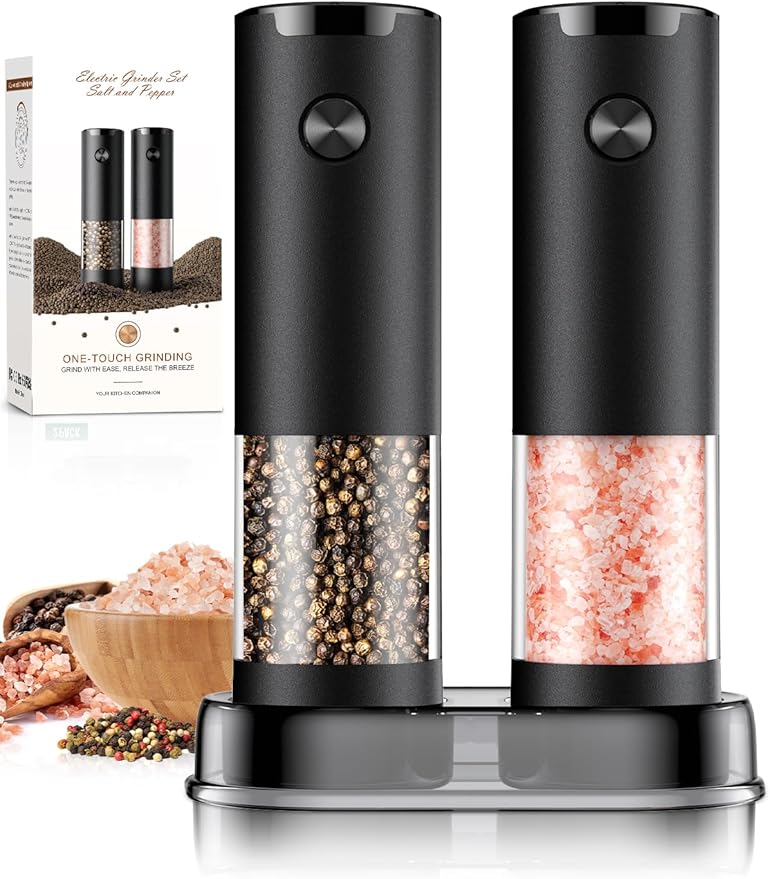 Electric Salt and Pepper Grinder Set