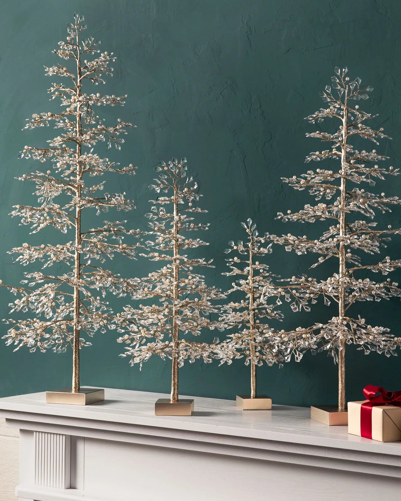 Crystal & Pearl Champagne Trees