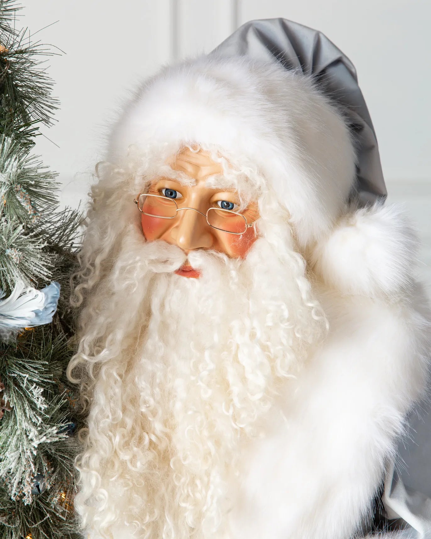 Life-Size Santa White