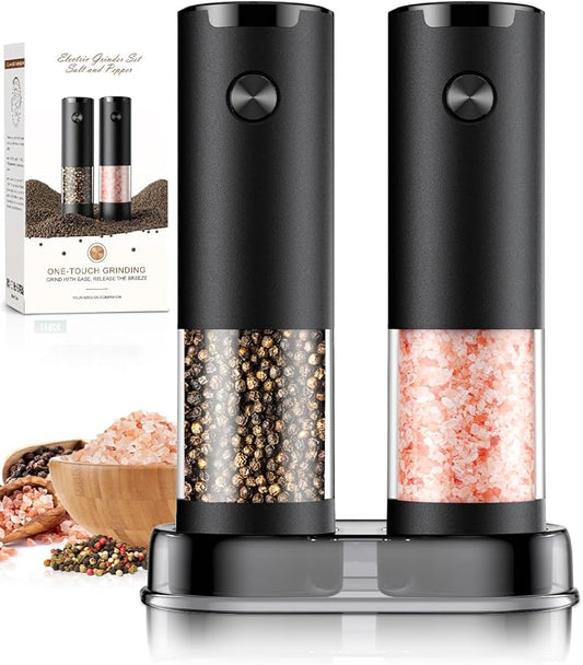 Electric Salt and Pepper Grinder Set