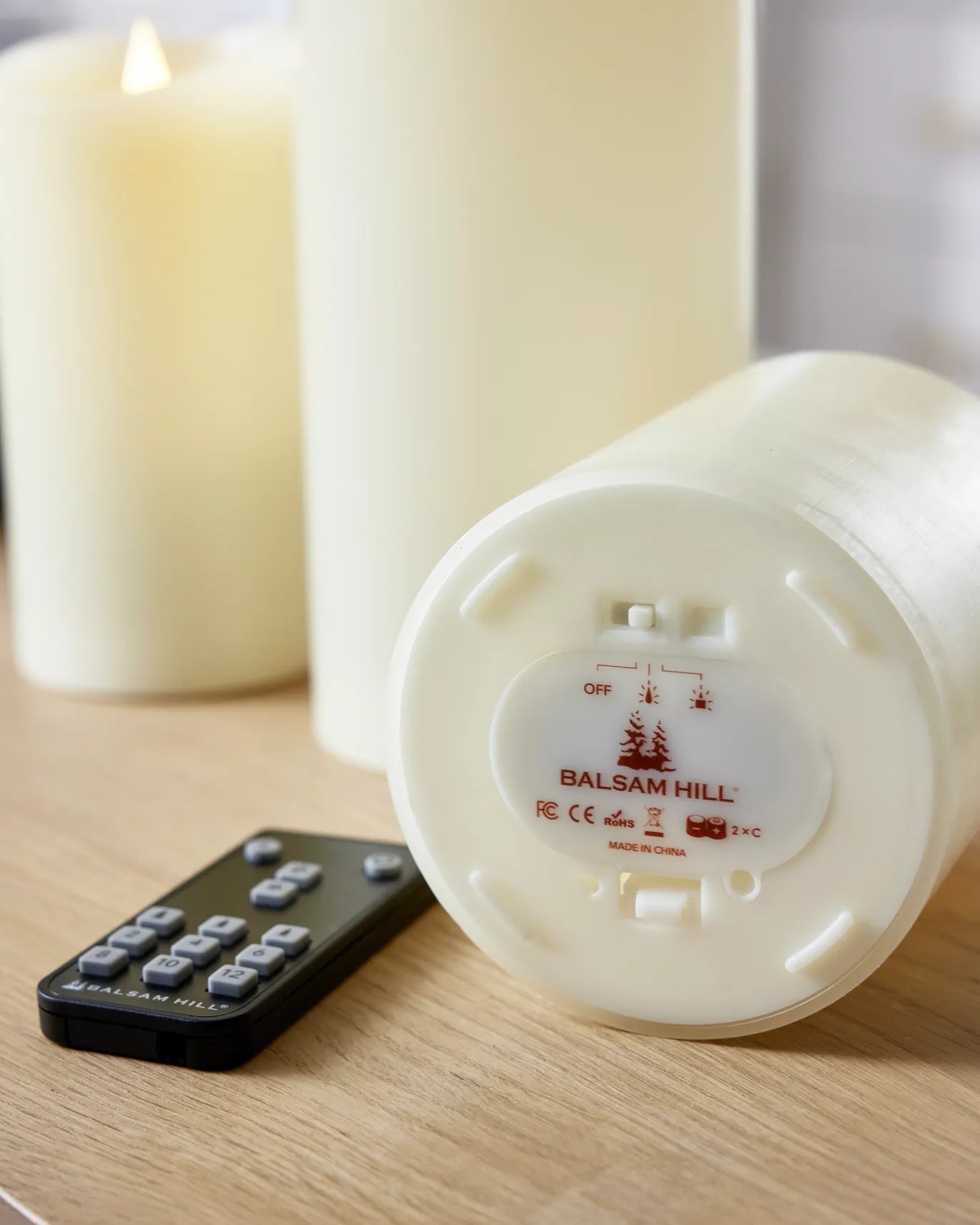 Miracle Flame Premium 3D LED Wax Pillar Candles