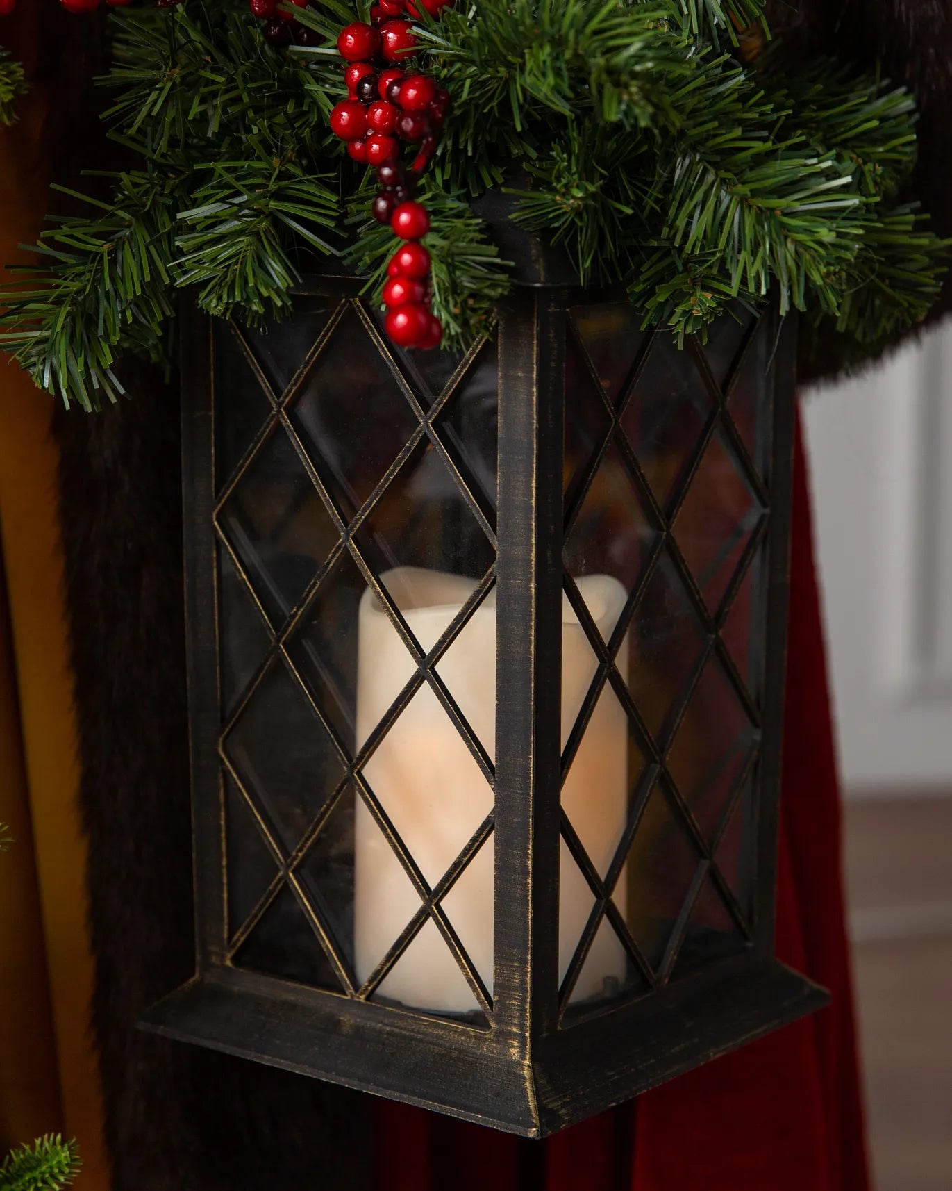 Life-Size Santa with Lantern
