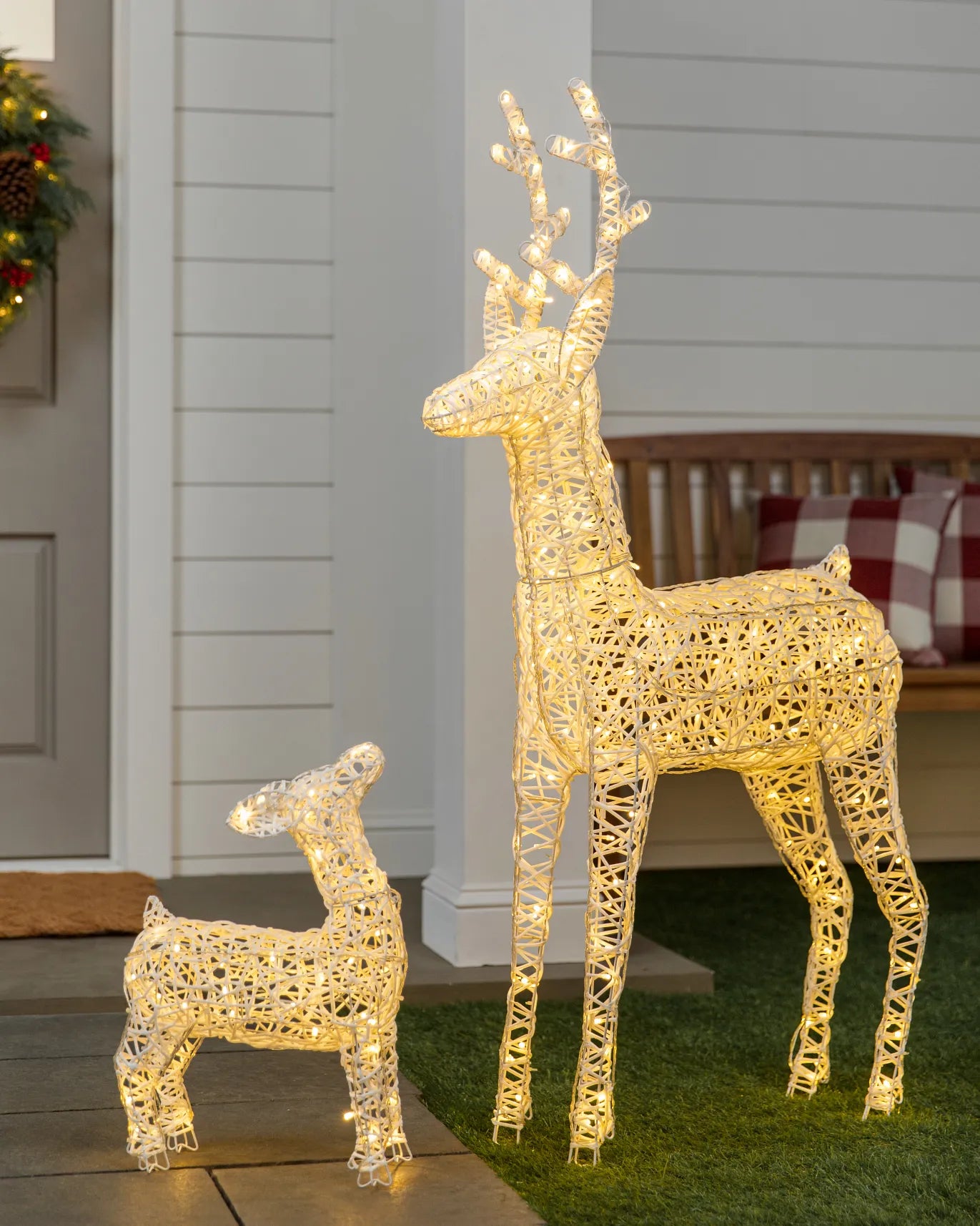 Outdoor Lit LED Wintry Wonder Deers