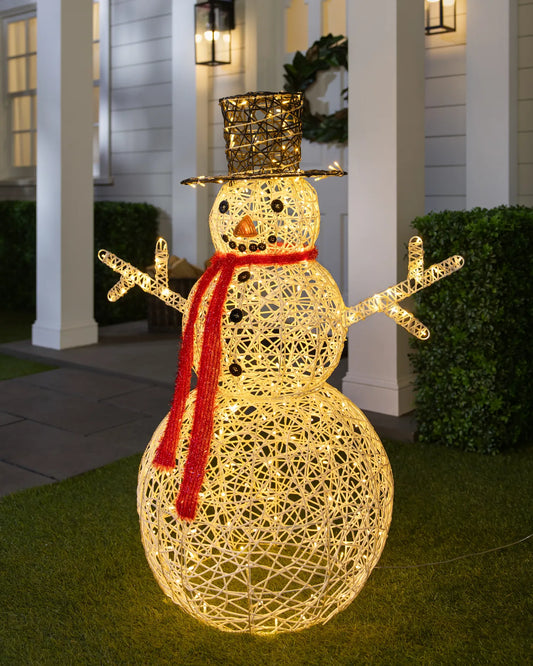 Outdoor Lit LED Wintry Wonder Snowman