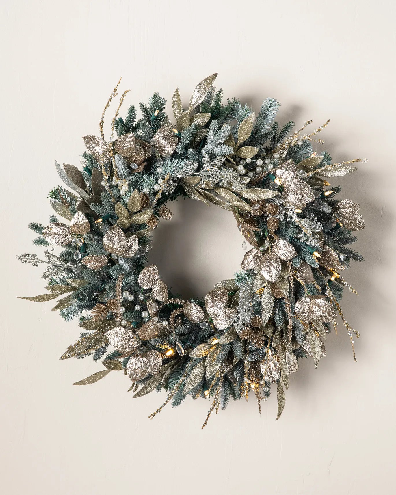 Champagne & Crystal Wreath